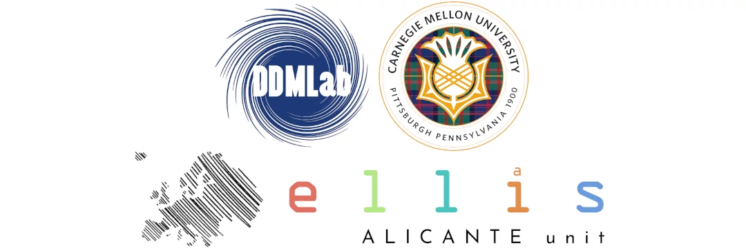 Logos of DDMLab, CMU and ELLIS Alicante